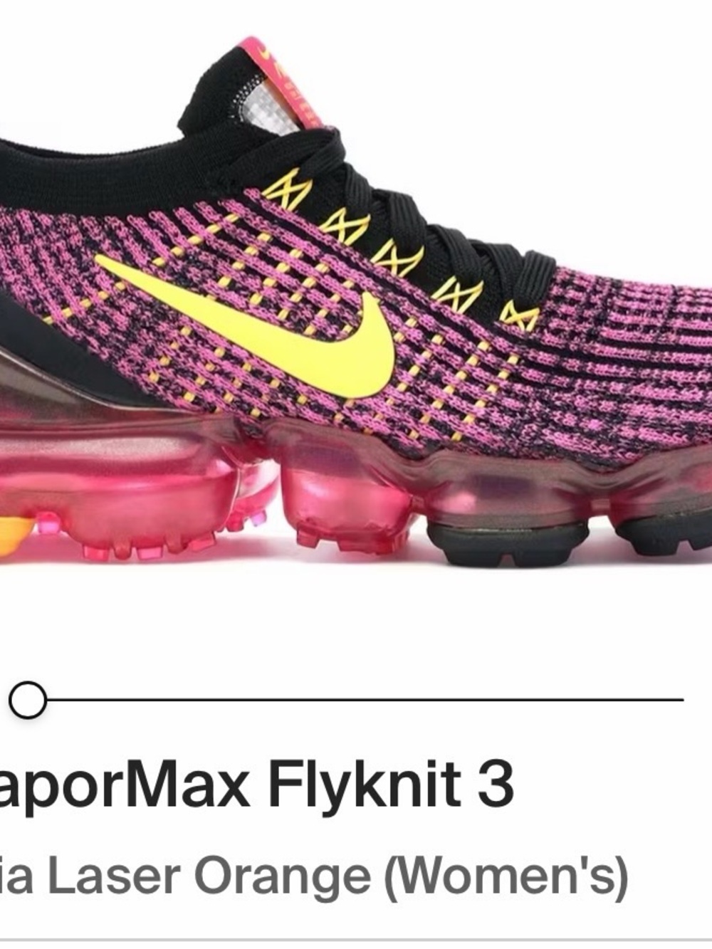 Nike VaporMax Flyknit 3 - laser fuchsia & laser orange Women's Sneaker